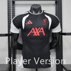 Player Version 26-27 Liverpool Black Thailand Training Soccer Jersey AAA-888