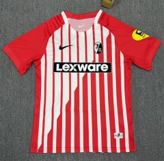 (S-4XL) 26-27 SC Freiburg Home Red&White Thailand Soccer Jersey AAA-7676