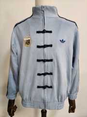 Argentina Light Blue Chinese Tang Style Thailand Soccer Jacket-0255 Argentina Light Blue Chinese Tang Style Thailand Soccer Jacket-0255