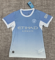 26-27 Manchester City Home Blue Thailand Women Soccer Jersey AAA-4506