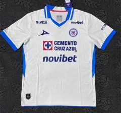 (S-4XL) 26-27 Cruz Azul Away White Thailand Soccer Jersey AAA-7035 (S-4XL) 26-27 Cruz Azul Away White Thailand Soccer Jersey AAA-7035