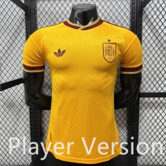 Player Version 26-27 Special Version Spain Yellow Thailand Soccer Jersey AAA-0485 Player Version 26-27 Special Version Spain Yellow Thailand Soccer Jersey AAA-0485