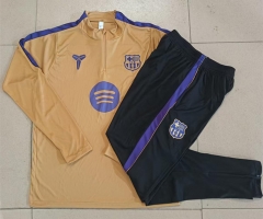 26-27 Barcelona Muddy Yellow Thailand Soccer Tracksuit-815
