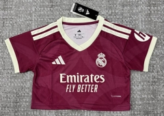 26-27 Real Madrid 2nd Away Red Women Navel-revealing style Soccer Jersey-6723 26-27 Real Madrid 2nd Away Red Women Navel-revealing style Soccer Jersey-6723