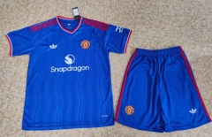 26-27 Manchester United Away Blue Soccer Uniform-718 26-27 Manchester United Away Blue Soccer Uniform-718