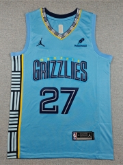 Memphis Grizzlies Light Blue #27 NBA Jersey -1380 Memphis Grizzlies Light Blue #27 NBA Jersey -1380