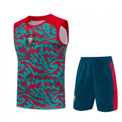 26-27 Portugal Red&Green Thailand Training Vest Soccer Uniform-418 26-27 Portugal Red&Green Thailand Training Vest Soccer Uniform-418