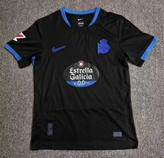 (S-4XL) 26-27 Deportivo La Coruña Away Black Thailand Soccer Jersey AAA-8025