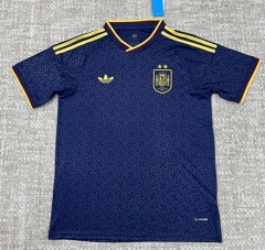 (S-4XL) 2 Stars 26-27 Spain 2nd Away Cyan Thailand Soccer Jersey AAA-4506 (S-4XL) 2 Stars 26-27 Spain 2nd Away Cyan Thailand Soccer Jersey AAA-4506