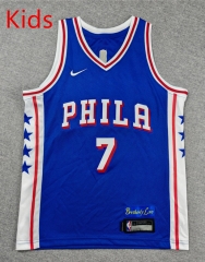 Philadelphia 76ers #7 Blue Kids NBA Jersey-1380 Philadelphia 76ers #7 Blue Kids NBA Jersey-1380