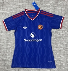 26-27 Manchester United Away Blue Women Thailand Soccer Jersey AAA-4506 26-27 Manchester United Away Blue Women Thailand Soccer Jersey AAA-4506