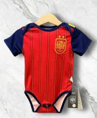 (2 Star) 26-27 Spain Home Red Baby Soccer Uniform-7411
