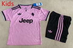26-27 Correct Version Juventus Away Pink Soccer Kids/Youth Soccer Uniform-507