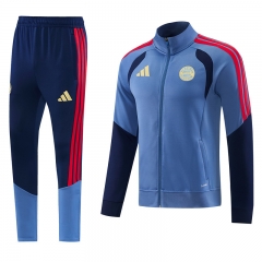 26-27 Bayern München Grey&Blue Soccer Jacket Uniform-LH 26-27 Bayern München Grey&Blue Soccer Jacket Uniform-LH
