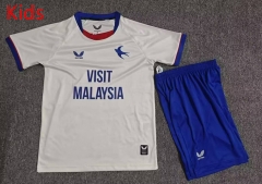 26-27 Cardiff City Away White Kids/Youth Soccer Uniform-7809 26-27 Cardiff City Away White Kids/Youth Soccer Uniform-7809