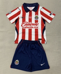 26-27 Deportivo Guadalajara Home Red&White Soccer Uniform-AY