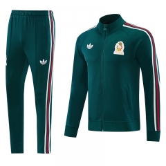 26-27 Mexico Dark Green Thailand Soccer Jacket Uniform-LH 26-27 Mexico Dark Green Thailand Soccer Jacket Uniform-LH