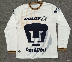 (S-4XL) 26-27 PA UNAM Home White LS Thailand Soccer Jersey AAA-5378