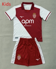 26-27 Monaco Home Red&White kids Soccer Uniform-AY 26-27 Monaco Home Red&White kids Soccer Uniform-AY