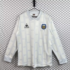 Retro Version 1986 Argentina Goalkeeper Grey&White LS Thailand Soccer Jersey AAA-3257 Retro Version 1986 Argentina Goalkeeper Grey&White LS Thailand Soccer Jersey AAA-3257