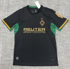 (S-4XL) 26-27 Borussia Mönchengladbach Away Black Thailand Soccer Jersey AAA-4506