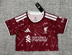 26-27 Liverpool Home Red Women Navel-revealing style Soccer Jersey-6723 26-27 Liverpool Home Red Women Navel-revealing style Soccer Jersey-6723