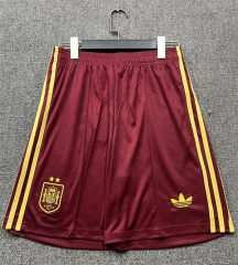 (2 Star) 26-27 Spain Away Maroon Thailand Soccer Shorts-718 (2 Star) 26-27 Spain Away Maroon Thailand Soccer Shorts-718