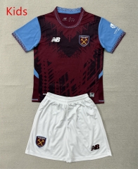 26-27 West Ham United Home Maroon Kids/Youth Soccer Uniform-AY 26-27 West Ham United Home Maroon Kids/Youth Soccer Uniform-AY