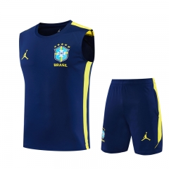 26-27 Brazil Cyan Thailand Training Soccer Vest Uniform-418 26-27 Brazil Cyan Thailand Training Soccer Vest Uniform-418