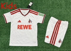 26-27 FC Köln Home White Kids/Youth Soccer Uniform-7309