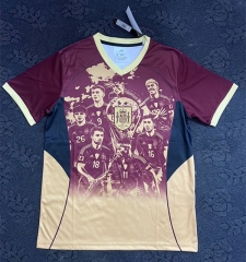 (S-4XL) 26-27 Commemorative Edition Spain Red&Yellow Thailand Soccer Jersey AAA-7035