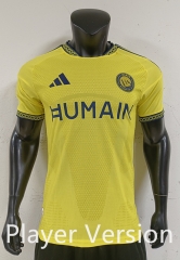 Player Version 26-27 Al-Nassr FC Home Yellow Thailand Soccer Jersey AAA-0871 Player Version 26-27 Al-Nassr FC Home Yellow Thailand Soccer Jersey AAA-0871