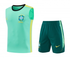 26-27 Brazil Green Thailand Training Soccer Vest Uniform-418 26-27 Brazil Green Thailand Training Soccer Vest Uniform-418