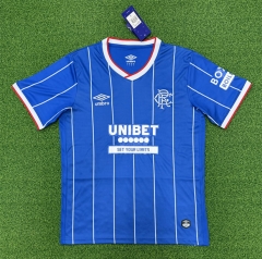 (S-4XL) 26-27 Rangers Football Club Home Blue Thailand Soccer Jersey AAA-403 (S-4XL) 26-27 Rangers Football Club Home Blue Thailand Soccer Jersey AAA-403