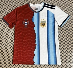 (S-4XL) 26-27 Messi&Ronaldo Special Version Argentina Red&Blue Thailand Soccer Jersey AAA-3160 (S-4XL) 26-27 Messi&Ronaldo Special Version Argentina Red&Blue Thailand Soccer Jersey AAA-3160