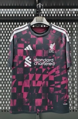 (S-4XL) 26-27 Correct Version Liverpool 2nd Away Pink&Black Thailand Soccer Jersey AAA-2483
