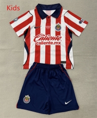 26-27 Deportivo Guadalajara Home Red&White Kid/Youth Soccer Uniform-AY 26-27 Deportivo Guadalajara Home Red&White Kid/Youth Soccer Uniform-AY