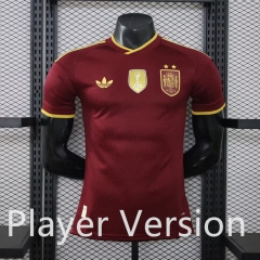 With Patch (S-3XL) Player Version 26-27 Spain 2nd Away Maroon Thailand Soccer Jersey AAA-3596 With Patch (S-3XL) Player Version 26-27 Spain 2nd Away Maroon Thailand Soccer Jersey AAA-3596