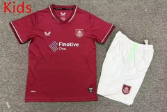 26-27 Burnley Home Dark Red Kids/Youth Soccer Uniform-7809 26-27 Burnley Home Dark Red Kids/Youth Soccer Uniform-7809