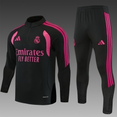26-27 Real Madrid Black&Rose Red Thailand Soccer Tracksuit-2315