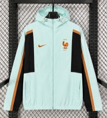 2026 World Cup Casual Version France Light Green Thailand Training Trench Coats With Hat-1020 2026 World Cup Casual Version France Light Green Thailand Training Trench Coats With Hat-1020
