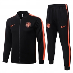 26-27 Netherlands Black Thailand Soccer Jacket Uniform-815 26-27 Netherlands Black Thailand Soccer Jacket Uniform-815