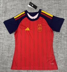 (2 Stars) 26-27 Spain Home Red Thailand Women Soccer Jersey AAA-4506 (2 Stars) 26-27 Spain Home Red Thailand Women Soccer Jersey AAA-4506