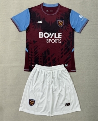 26-27 West Ham United Home Maroon Soccer Uniform-AY 26-27 West Ham United Home Maroon Soccer Uniform-AY