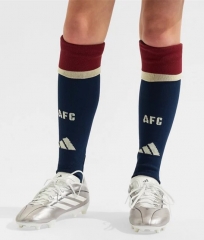 26-27 Arsenal 2nd Away Royal Blue Thailand Soccer Socks-4539